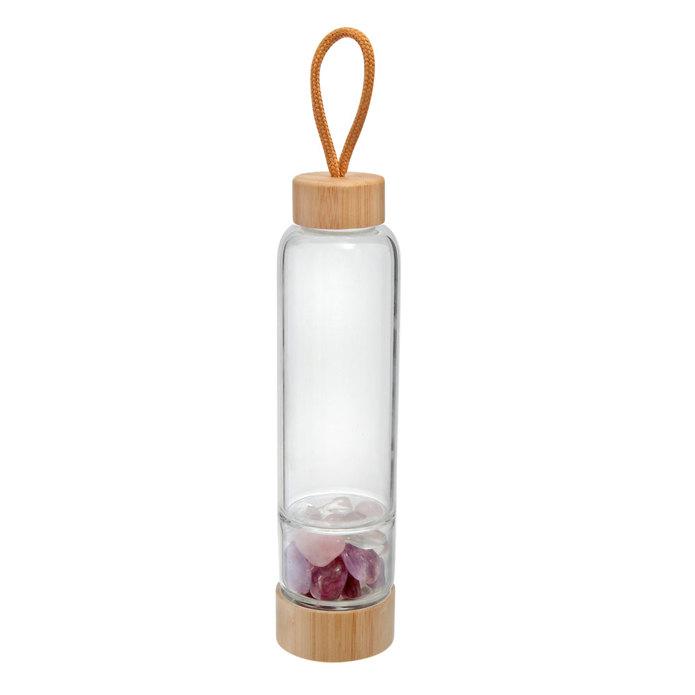 Tumbled Gemstone Infused Glass Water Bottles – Well Done Goods, by  Cyberoptix